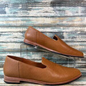 Patina Loafers Womens Size 9 Brown All Leather Pointed Toe Handmade Dress Shoes